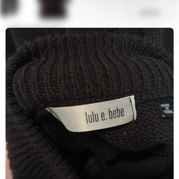 Women's Black Cardigan Sweater - Picture 3 of 3